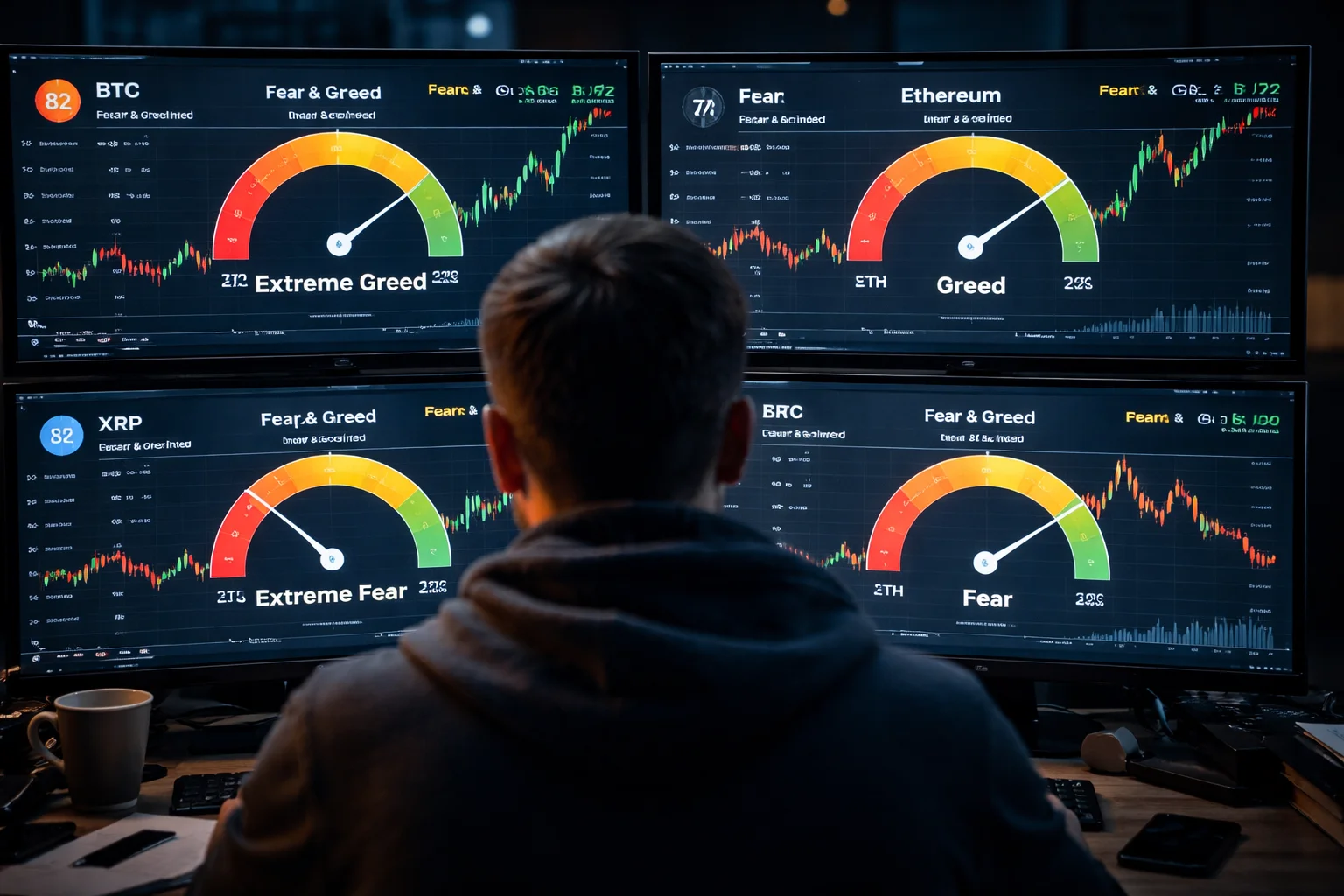شاخص ترس و طمع ارز های دیجیتال